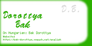 dorottya bak business card